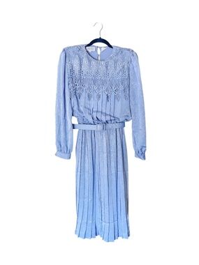Vintage In the Mood Lace Pleated Accordion Dress